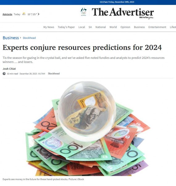 Experts conjure resources predictions for 2024